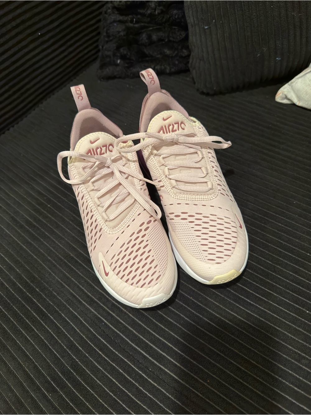 Nike Women’s Air270 Mesh Lace-Up Sneakers in Light Pink